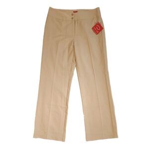 Oscar de la Renta RARE & NWT 1980s Vintage Designer Khaki Wide-Leg Pants Size 12